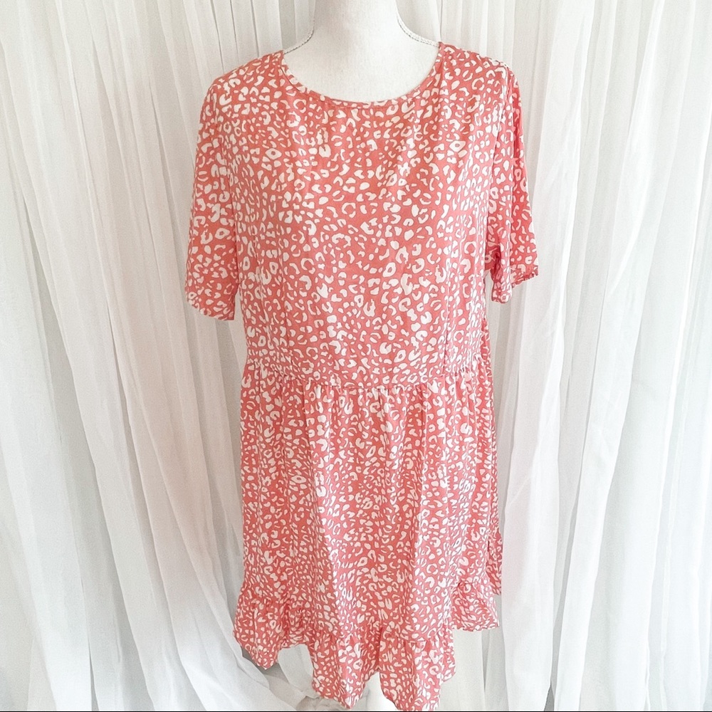 NWOT Animal print babydoll dress
